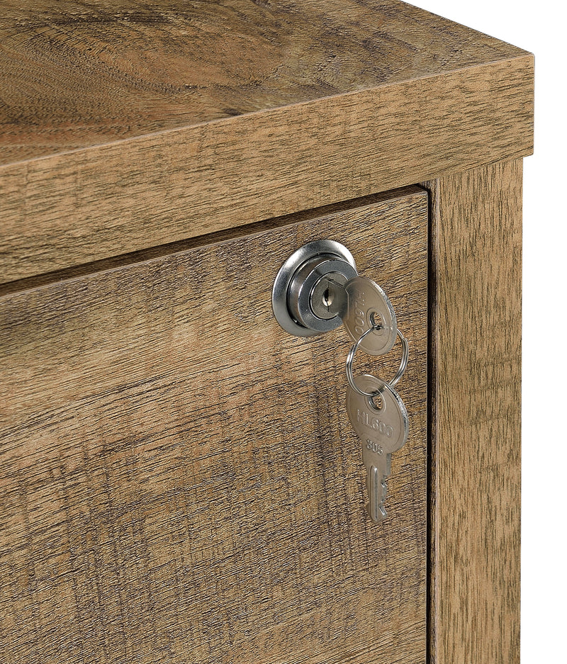 Westpark 3-shelf Bookcase USB and Lockable Drawer Mango