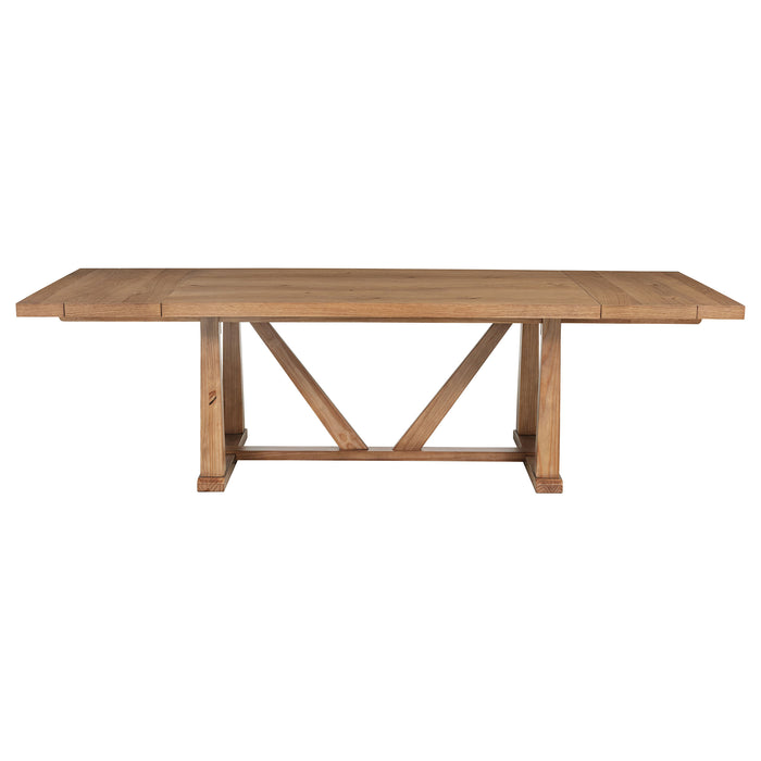 Middleton 106-inch Extension Leaf Dining Table Natural Brown