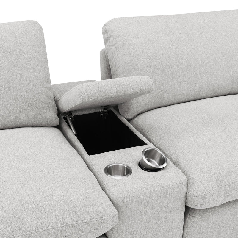 Collins 5-Piece Power Reclining Home Theater Seating Grey