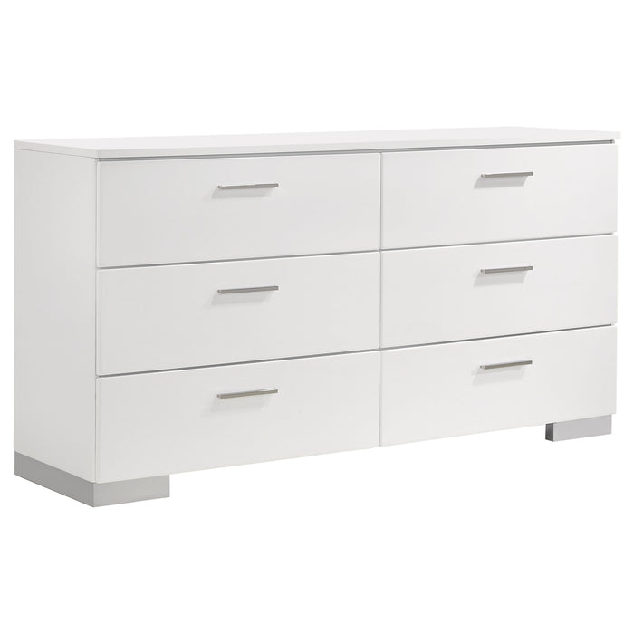 Felicity 5-piece Eastern King Platform Bedroom Set White