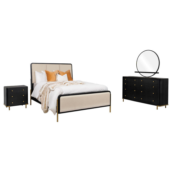 Arini 4-piece California King Bedroom Set Cream and Black