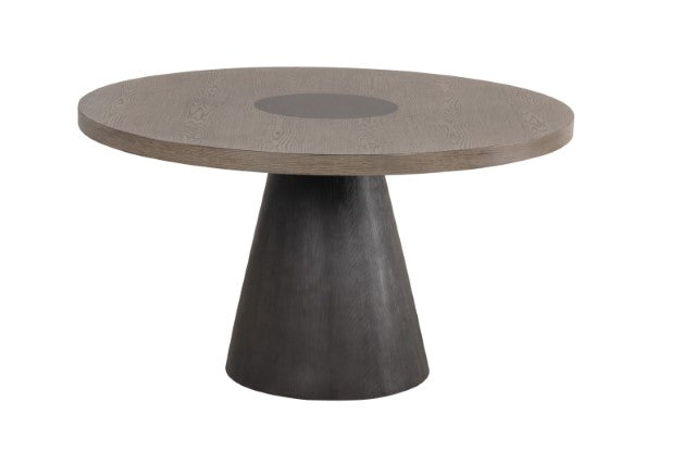 Broager - 5 Pc Dining Table Set (Light Gray Swivel Chairs)