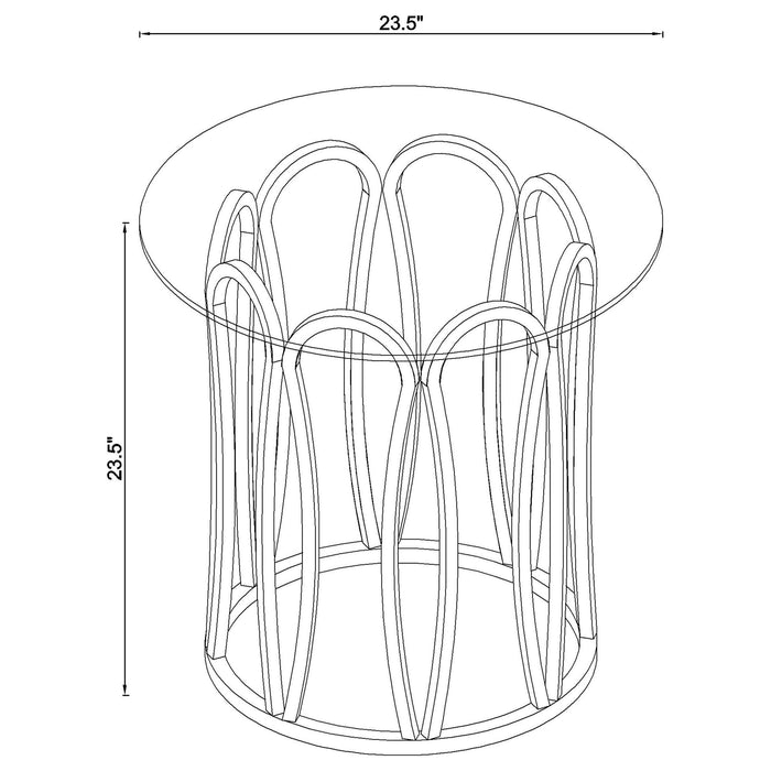 Monett 3-piece Coffee and End Table Set Chocolate Chrome