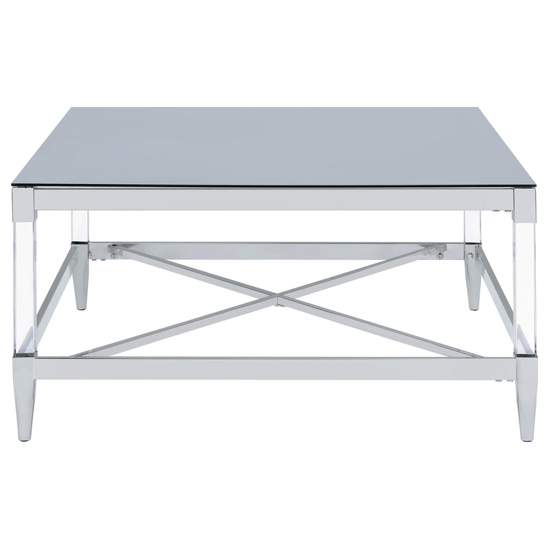 Lindley 2-piece Square Coffee and End Table Set Chrome