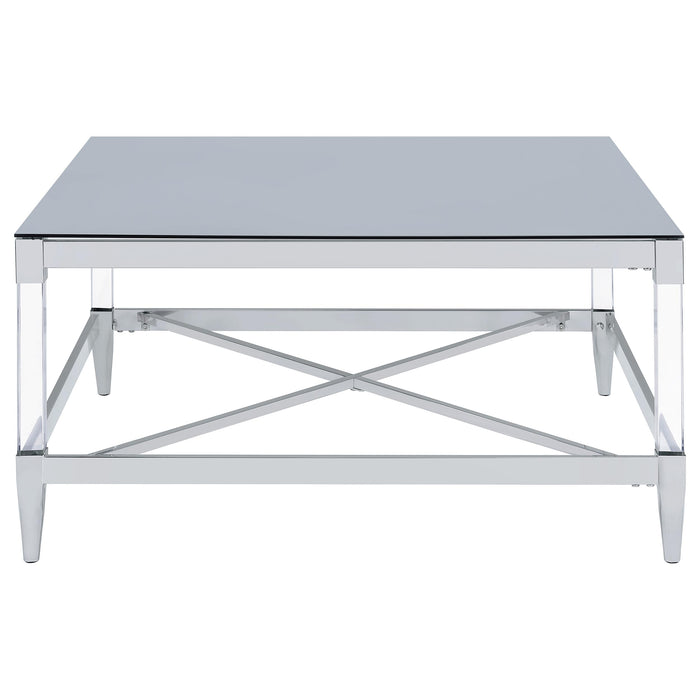 Lindley 3-piece Square Coffee and End Table Set Chrome