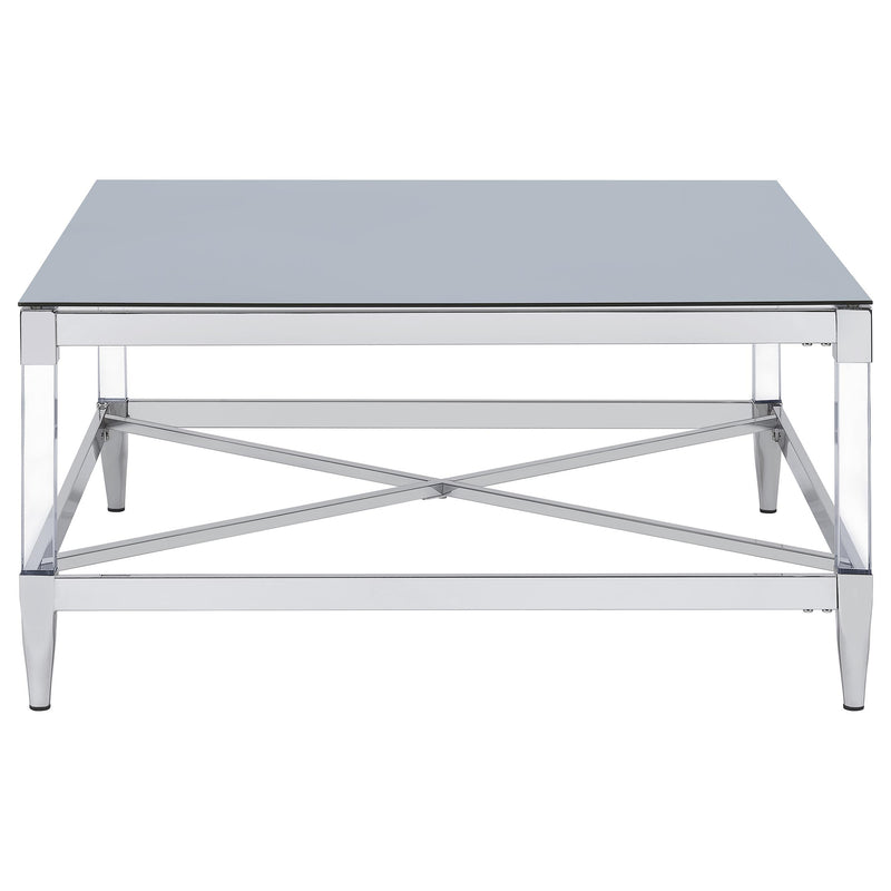 Lindley 3-piece Square Coffee and End Table Set Chrome