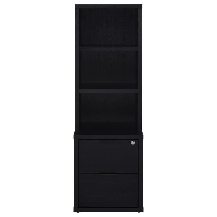 Westpark 3-piece Queen Bedroom Set Bookcase Headboard Black