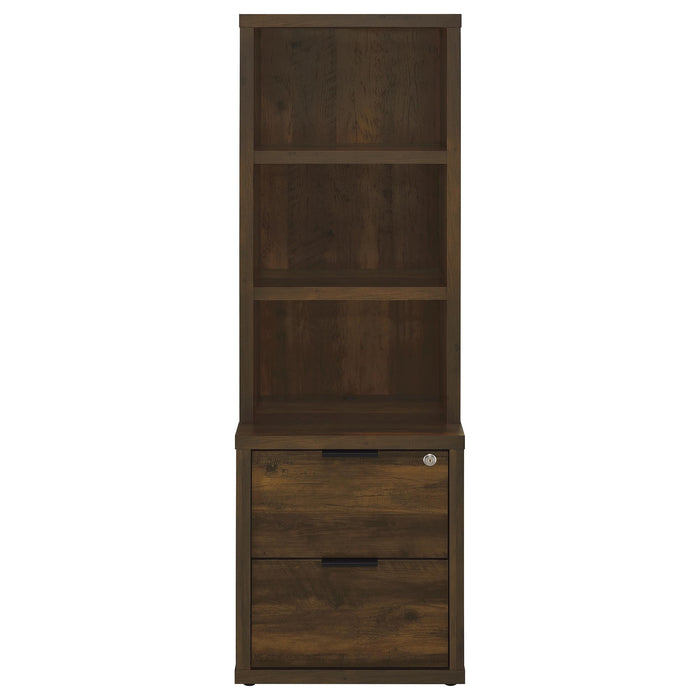 Westpark 3-piece Wall Unit Bookcase Set with USB Dark Pine