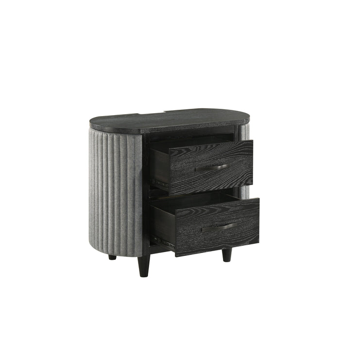 SKYLINE 2 DRAWER NIGHTSTAND-ONYX