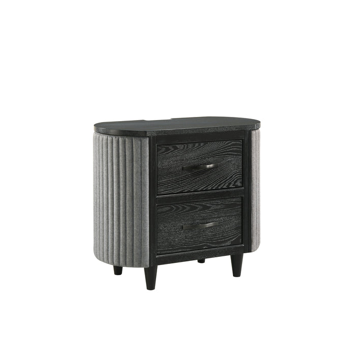 SKYLINE 2 DRAWER NIGHTSTAND-ONYX