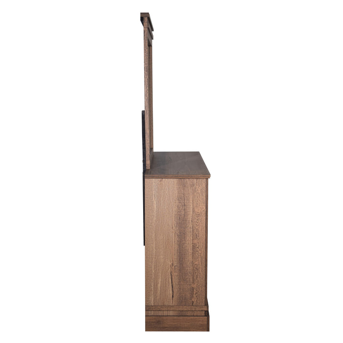 COVENTRY HALL MIRROR-PECAN