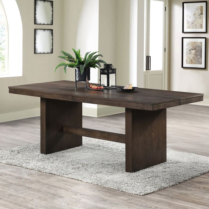KODY RECTANGLE DINING TABLE BASE-DK WALNUT