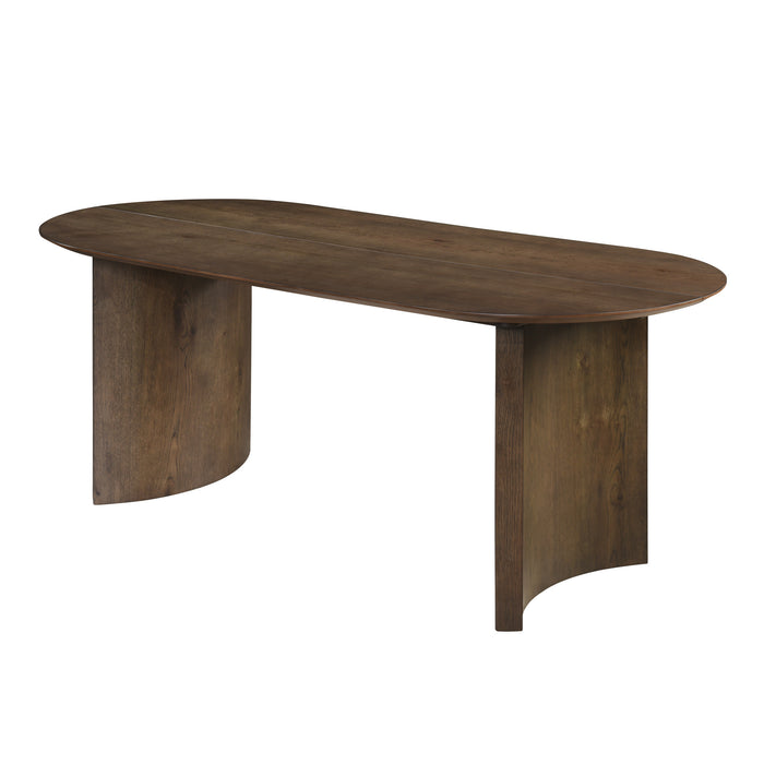 KODY OVAL DINING TABLE BASE-DK WALNUT