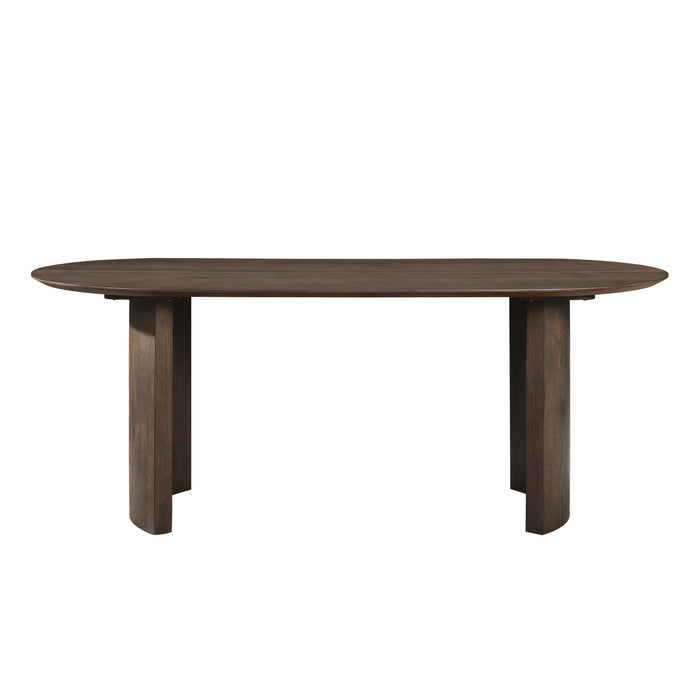 KODY OVAL DINING TABLE BASE-DK WALNUT