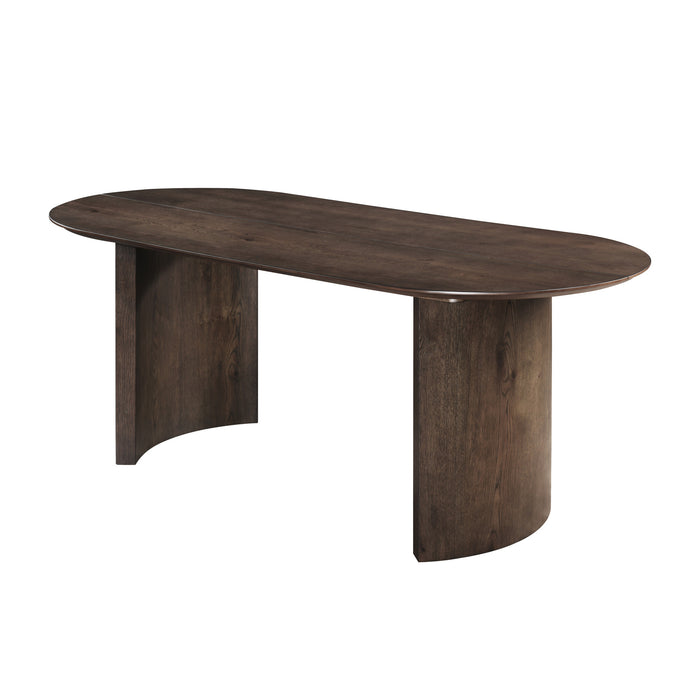 KODY OVAL DINING TABLE BASE-DK WALNUT