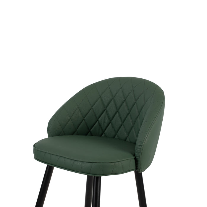 OLIVER GREEN VEGAN LEATHER BAR CHAIR (2 PER CARTON)