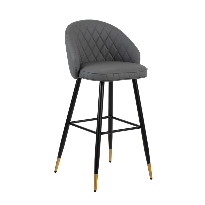 OLIVER GRAY VEGAN LEATHER BAR CHAIR (2 PER CARTON)
