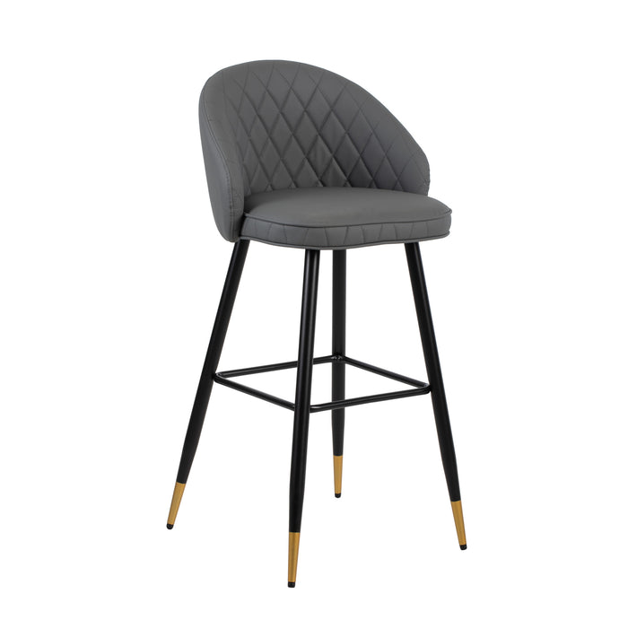 OLIVER GRAY VEGAN LEATHER BAR CHAIR (2 PER CARTON)