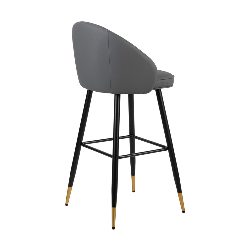 OLIVER GRAY VEGAN LEATHER BAR CHAIR (2 PER CARTON)