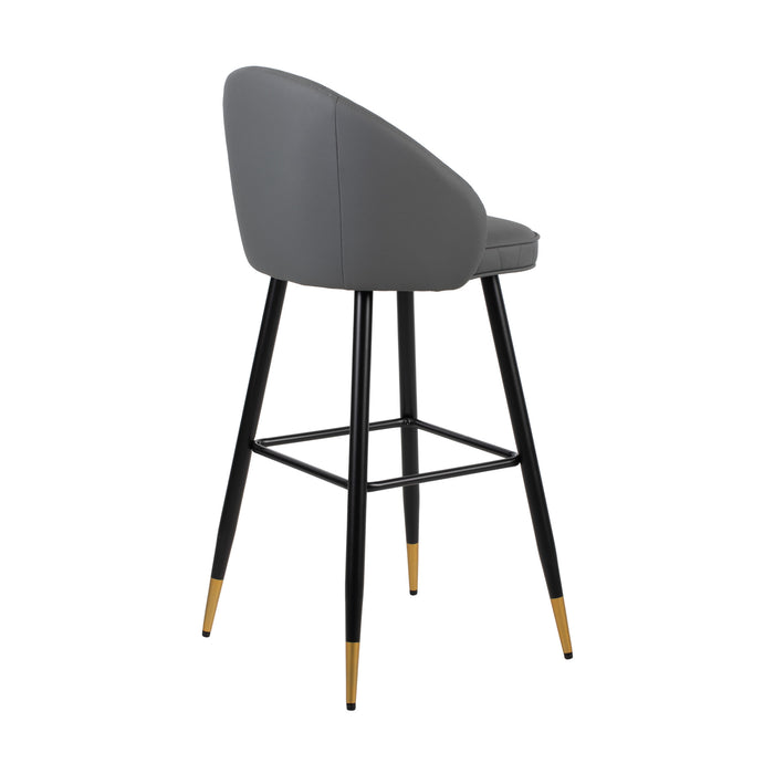 OLIVER GRAY VEGAN LEATHER BAR CHAIR (2 PER CARTON)