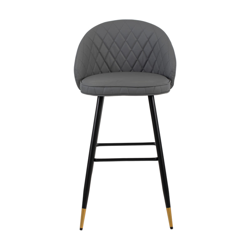OLIVER GRAY VEGAN LEATHER BAR CHAIR (2 PER CARTON)