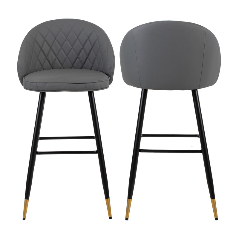 OLIVER GRAY VEGAN LEATHER BAR CHAIR (2 PER CARTON)