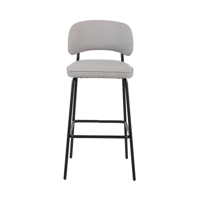 BLYTHE IVORY VEGAN LEATHER BAR CHAIR (2 PER CARTON)