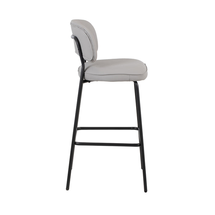 BLYTHE IVORY VEGAN LEATHER BAR CHAIR (2 PER CARTON)