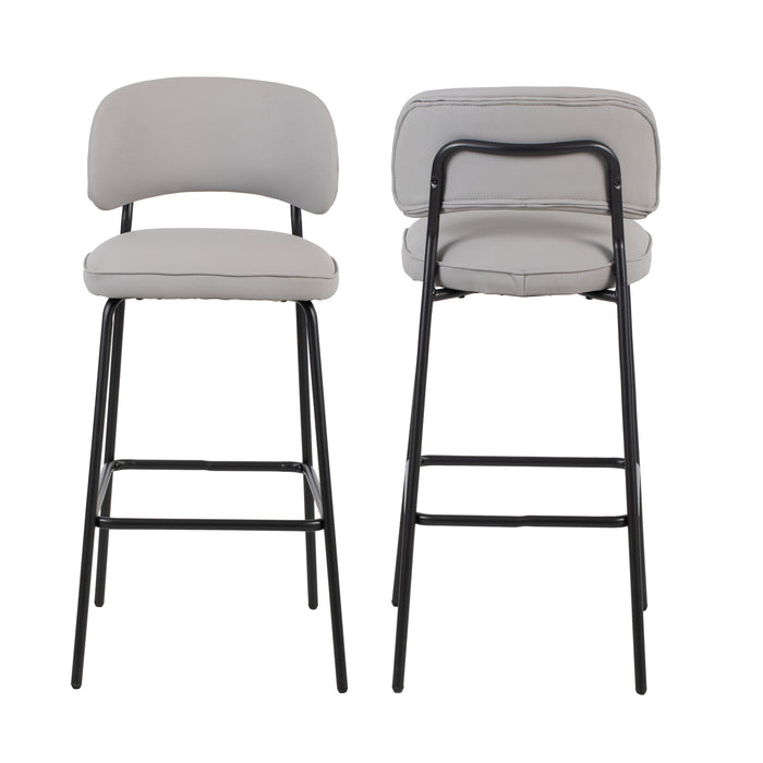 BLYTHE IVORY VEGAN LEATHER BAR CHAIR (2 PER CARTON)