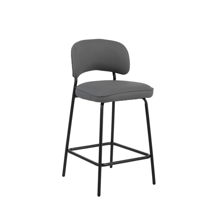 BLYTHE GRAY VEGAN LEATHER COUNTER CHAIR (2 PER CARTON)