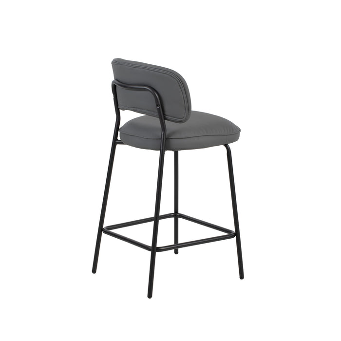 BLYTHE GRAY VEGAN LEATHER COUNTER CHAIR (2 PER CARTON)