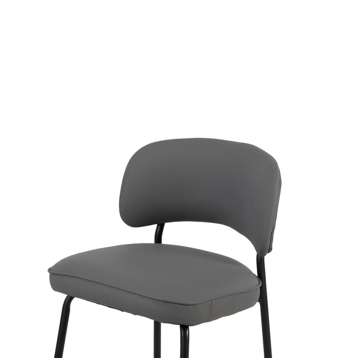 BLYTHE GRAY VEGAN LEATHER COUNTER CHAIR (2 PER CARTON)