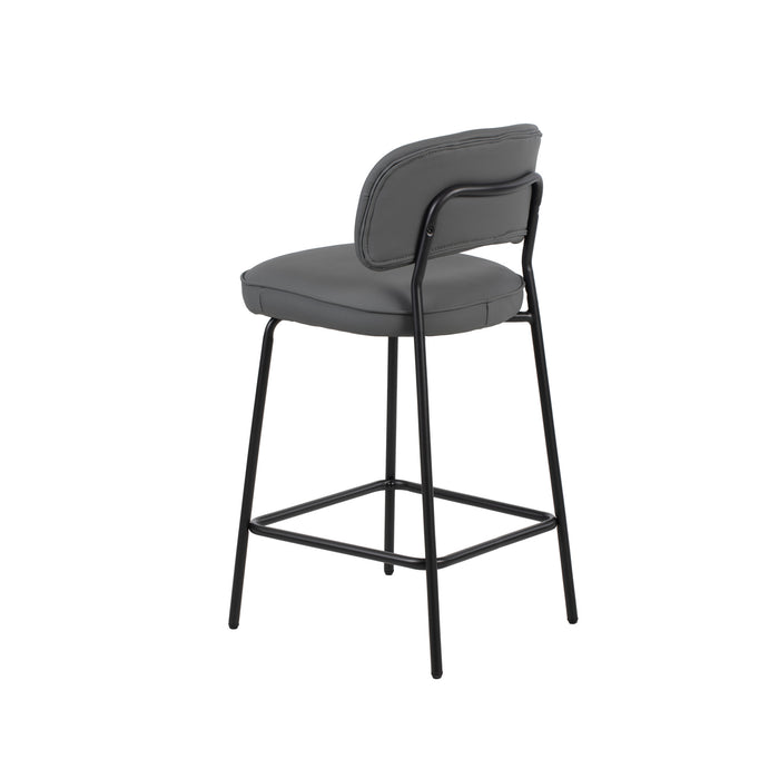 BLYTHE GRAY VEGAN LEATHER COUNTER CHAIR (2 PER CARTON)