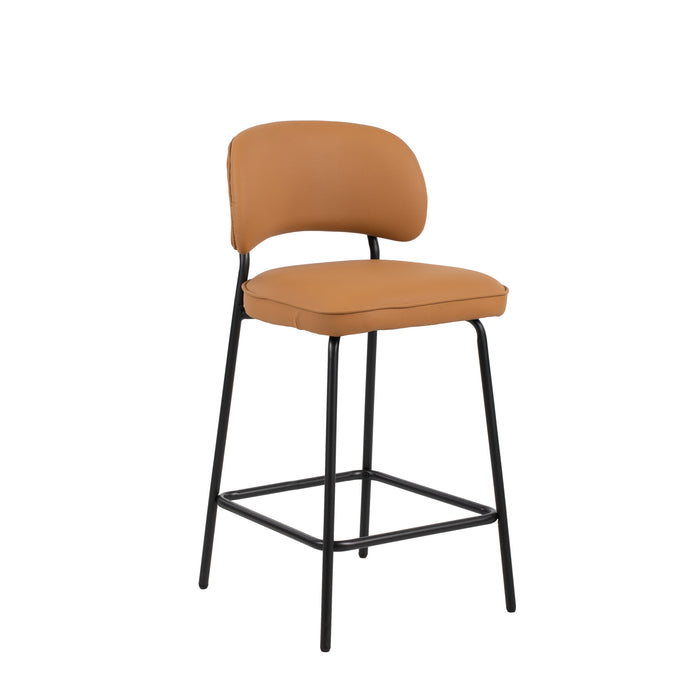 BLYTHE ORANGE VEGAN LEATHER COUNTER CHAIR (2 PER CARTON)
