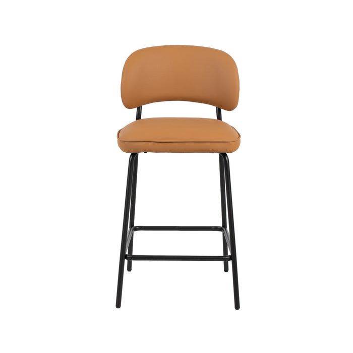 BLYTHE ORANGE VEGAN LEATHER COUNTER CHAIR (2 PER CARTON)