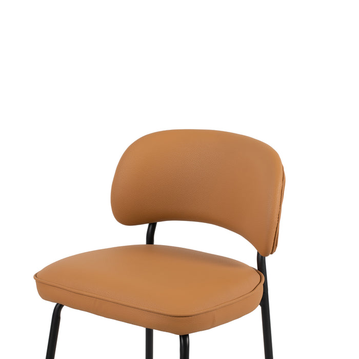 BLYTHE ORANGE VEGAN LEATHER COUNTER CHAIR (2 PER CARTON)