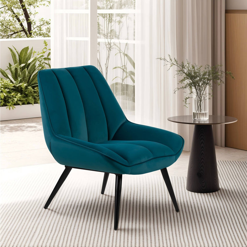 ASTRID GREEN VELVET ACCENT CHAIR