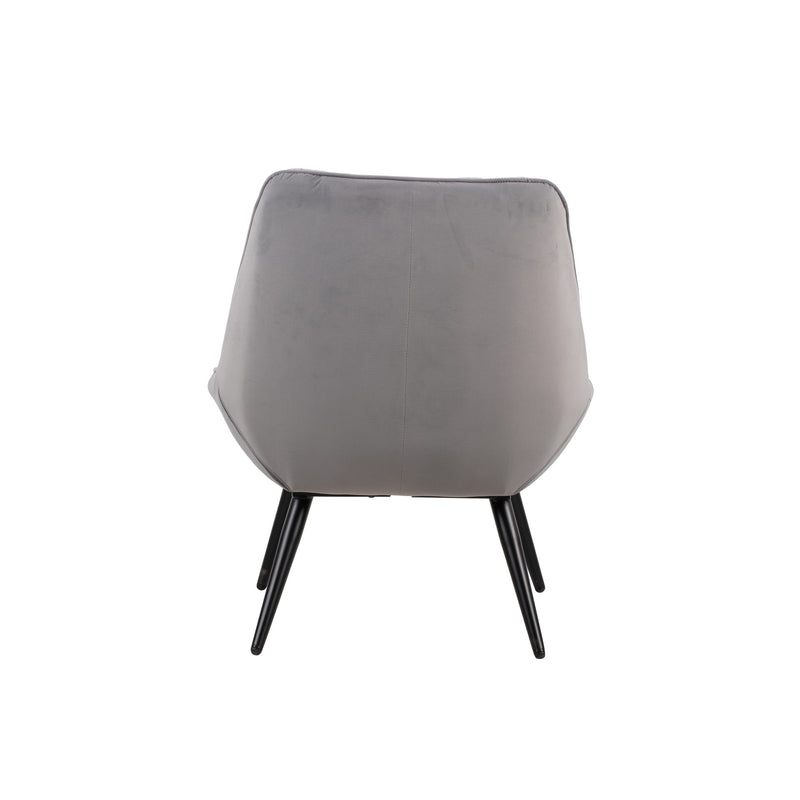 ASTRID GRAY VELVET ACCENT CHAIR (1 PER CARTON)