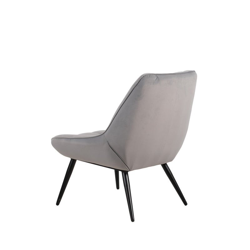 ASTRID GRAY VELVET ACCENT CHAIR (1 PER CARTON)