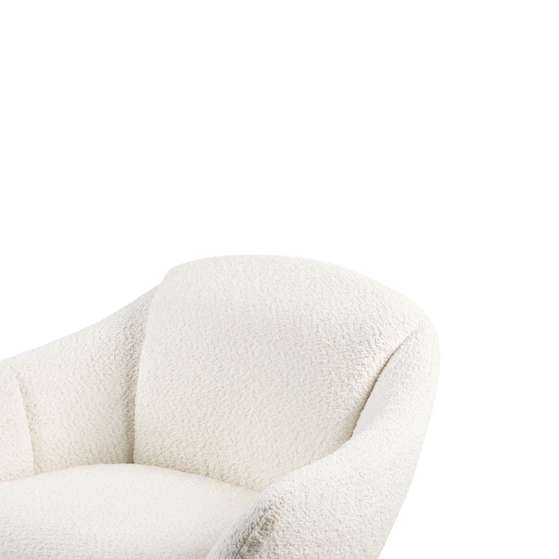 FLEMING IVORY BOUCLE SWIVEL LOUNGE CHAIR (1 PER CARTON) (NEW)