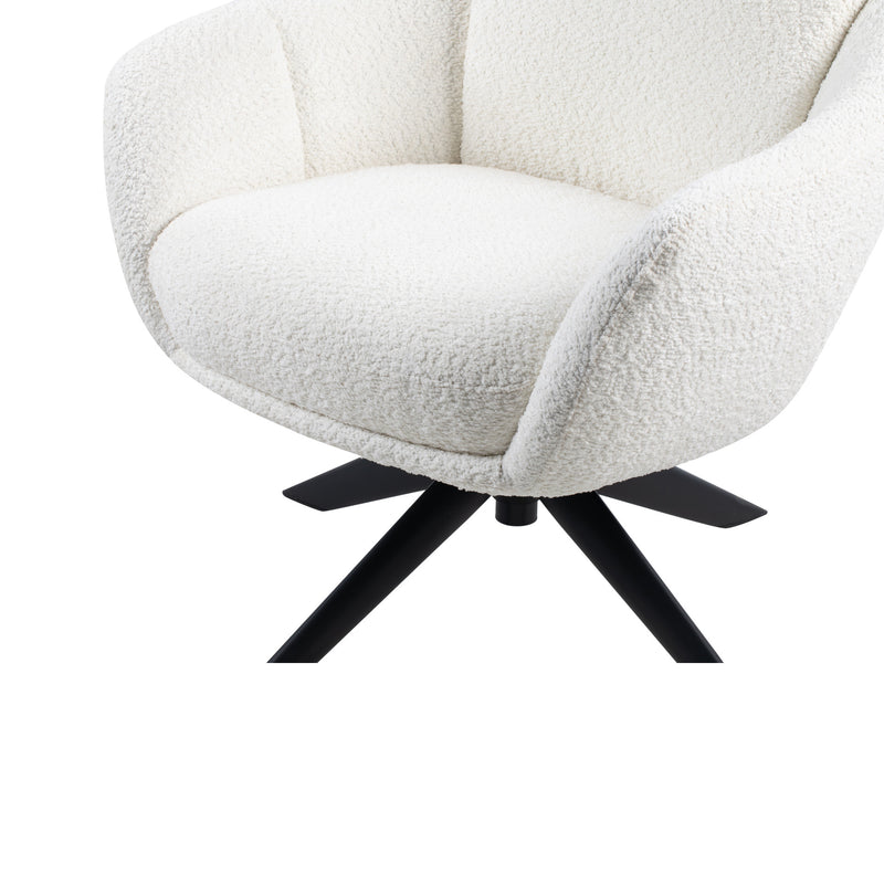 FLEMING IVORY BOUCLE SWIVEL LOUNGE CHAIR (1 PER CARTON) (NEW)