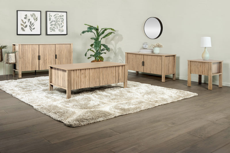 THAYER 47" TWO DOOR  TV CONSOLE- NATURAL