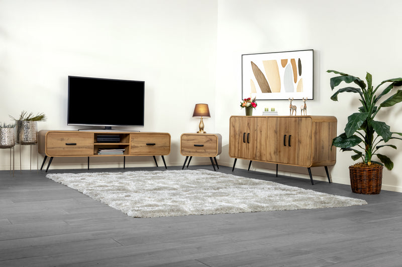 ROWAN ONE DRAWER END TABLE/BEDSIDE TABLE-NATURAL