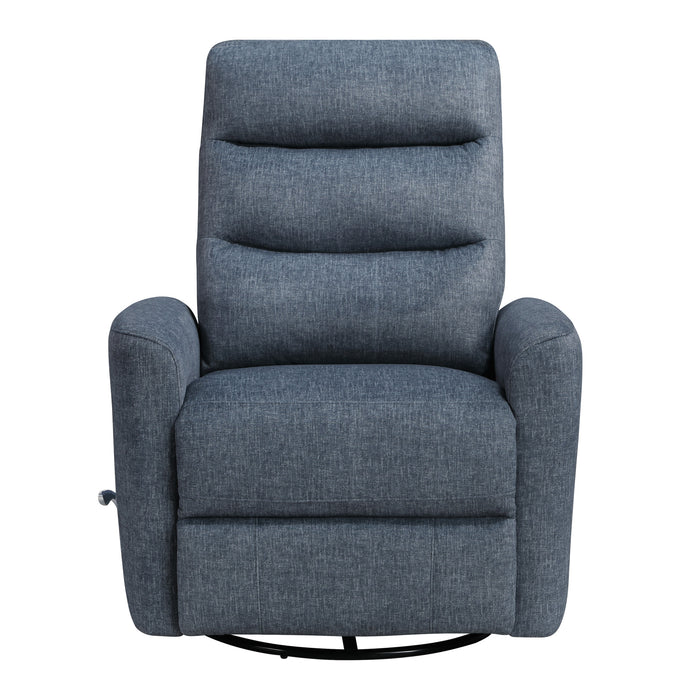 TAKAMI SWIVEL RECLINER-BLUE POLY