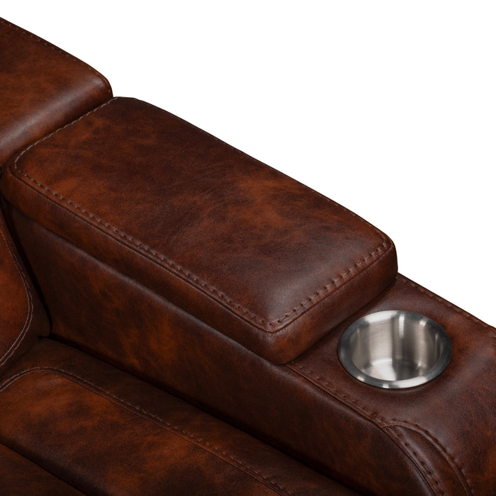 CHESTER RECLINING SOFA-BROWN