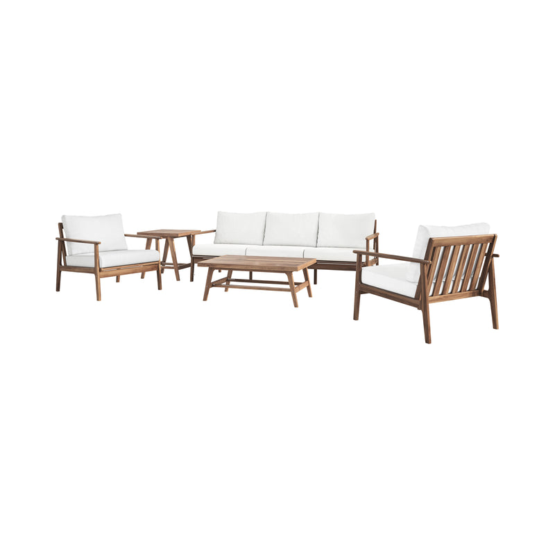 ASHTON OUTDOOR - 5PCS SET (SOFA,2CH,COFFEE & END TABLE) - NAT