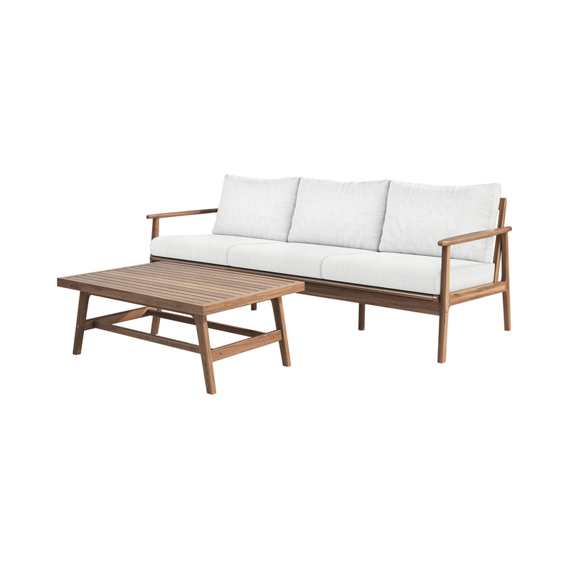 ASHTON OUTDOOR - 2PCS SET (SOFA,COFFEE TABLE) - NATURAL