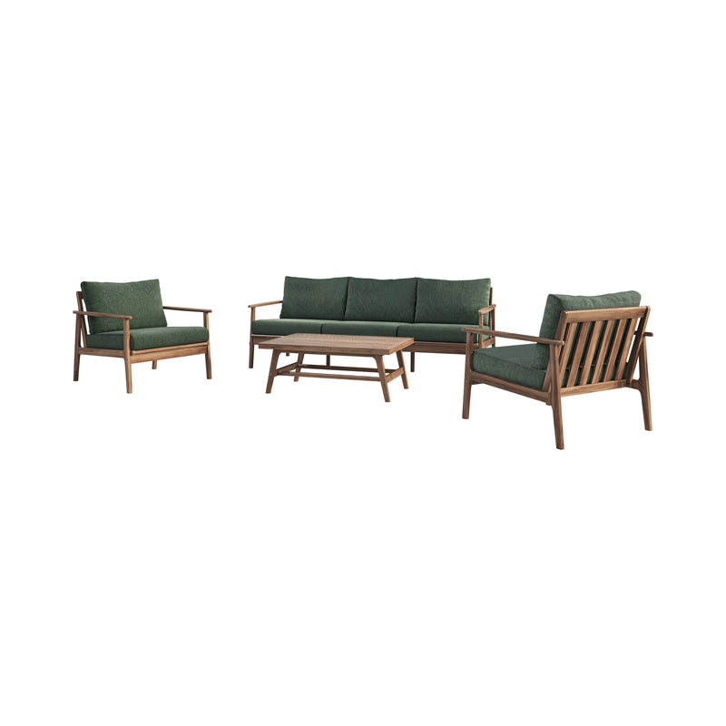 ASHTON OUTDOOR - 4PCS SET (SOFA,2CH,COFFEE TABLE) - MOSS
