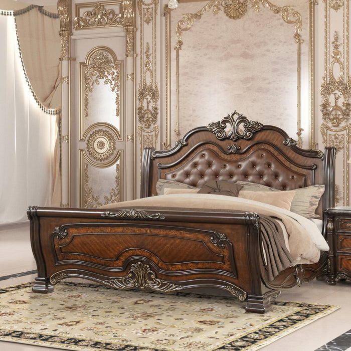 BELLA NOTTE- PADDED SLEIGH BED - 6/0 WESTERN  KING BED ONLY