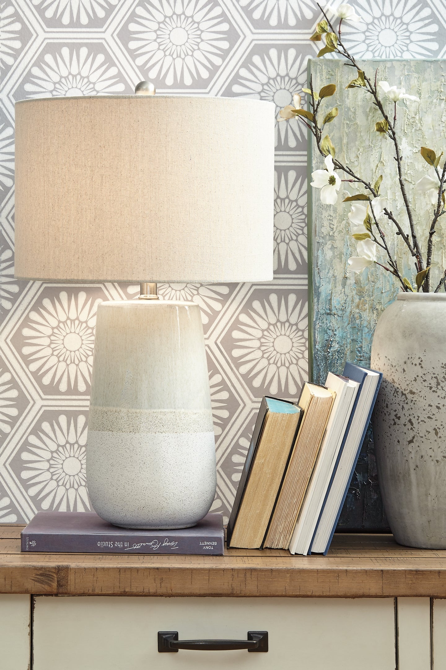 Lámpara de mesa de cerámica Shavon (1/CN)